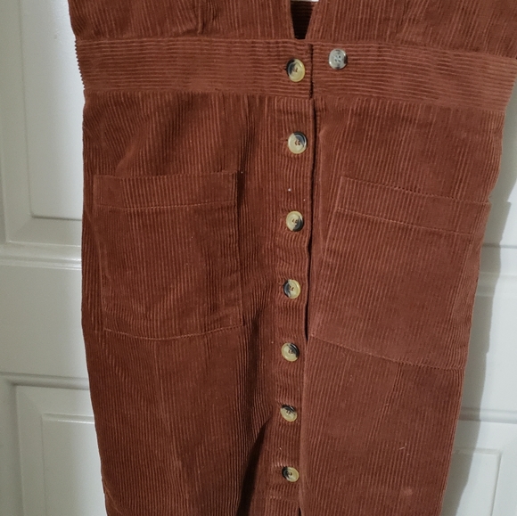 Mini Corduroy overall dress - Picture 2 of 4